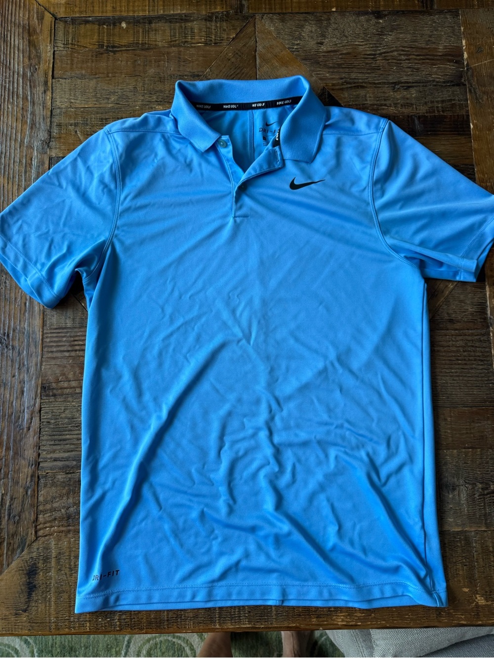 Nike Men’s Blue Performance Polo with Black Swoosh